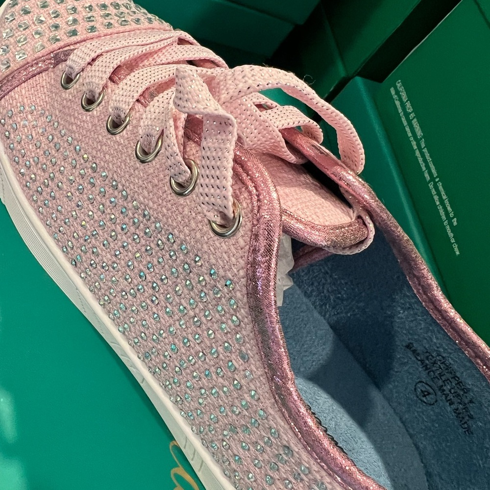 Lauren Lorraine Glittery Pink Kids Sneakers